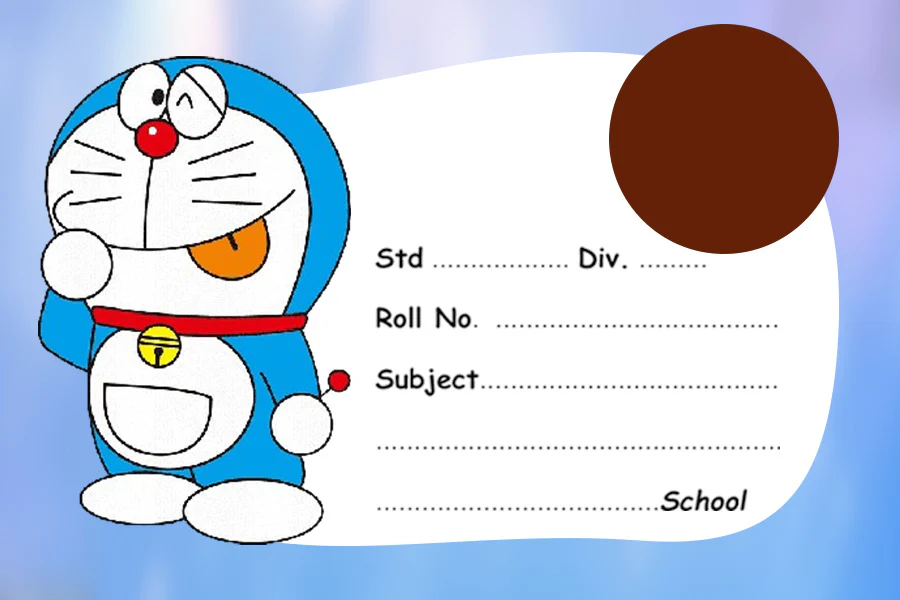 Doraemon  Personalised  Notebook Name Slips|12x18" Sheet with 36 Labels - Image 2