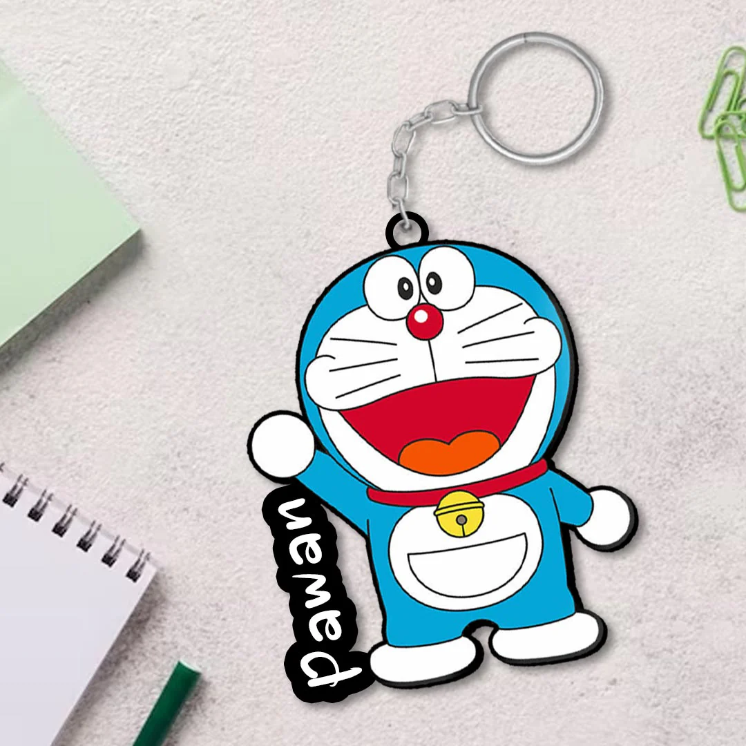 Doraemon Keychain with Name - Image 2