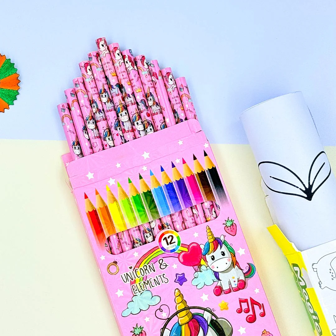 Drawing Paper Graffiti Scroll With Custom 12 Colorful Pencils Set - Image 9