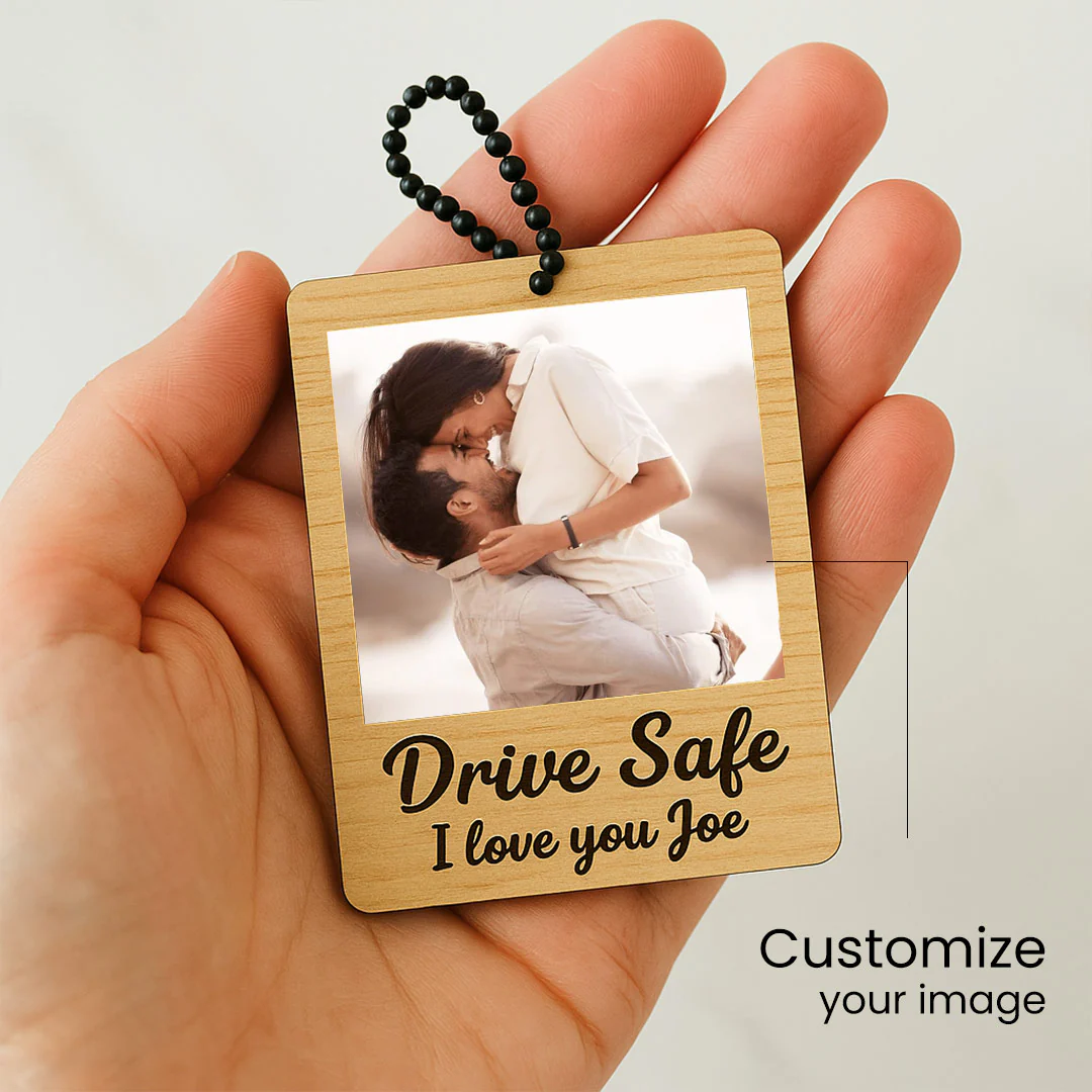 Drive Safe – Personalized Wooden Car Hanger-3x2.5" - Image 3