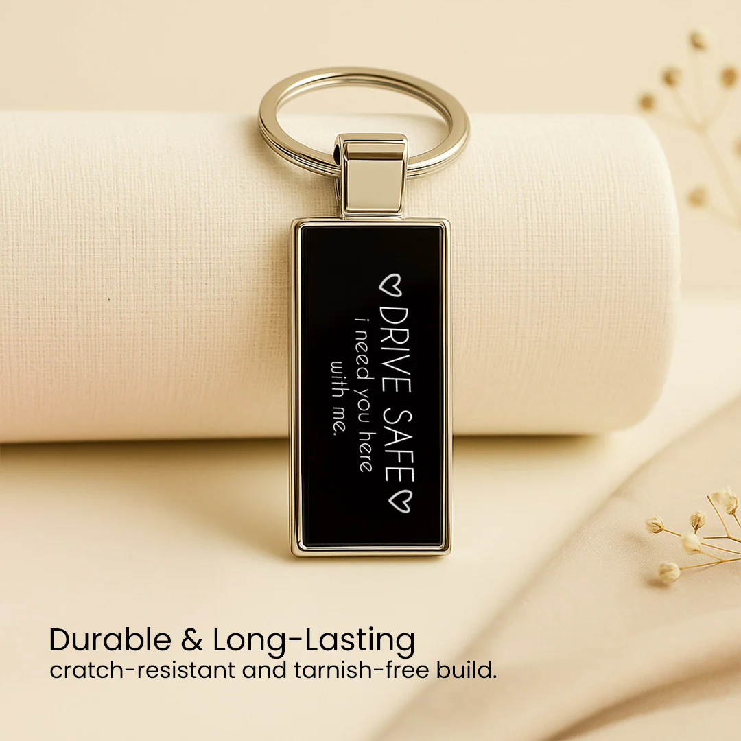 Drive Safe Quote Keychain- 5x2cm - Image 4