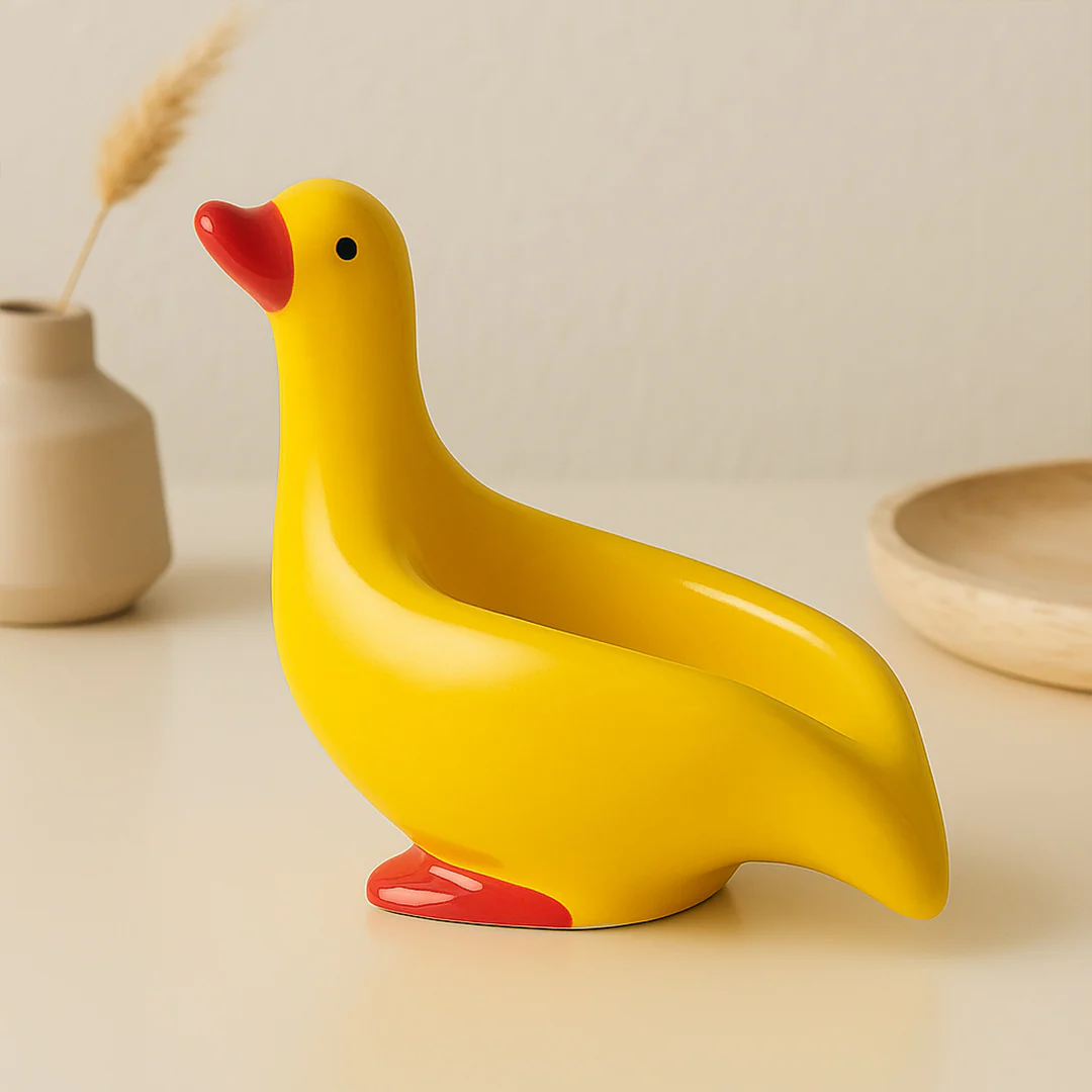 Duck-Shaped Ceramic Soap Dish - Image 3