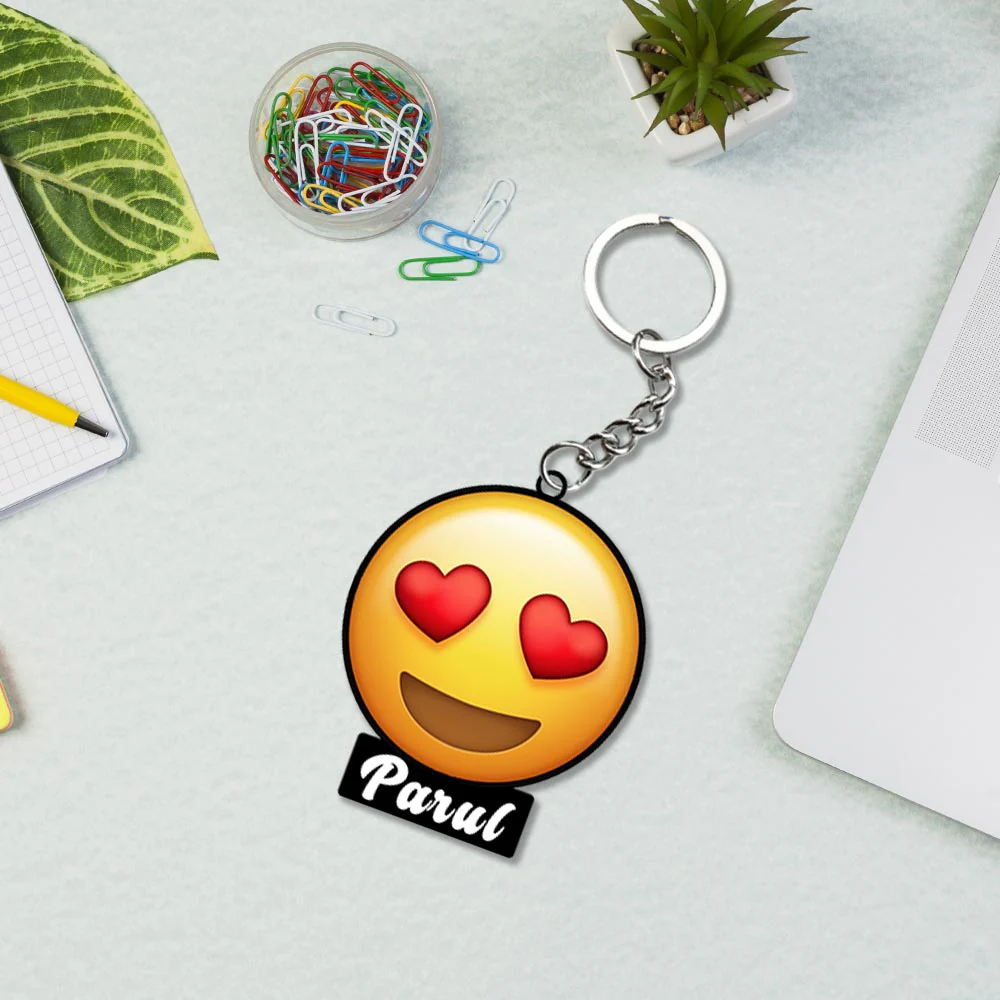 Emoji Keychain With Name: Emoji Keyring - Image 11