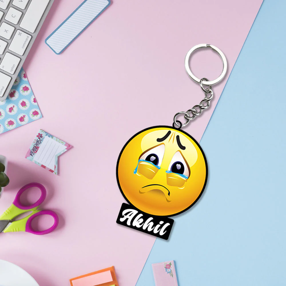 Emoji Keychain With Name: Emoji Keyring - Image 5