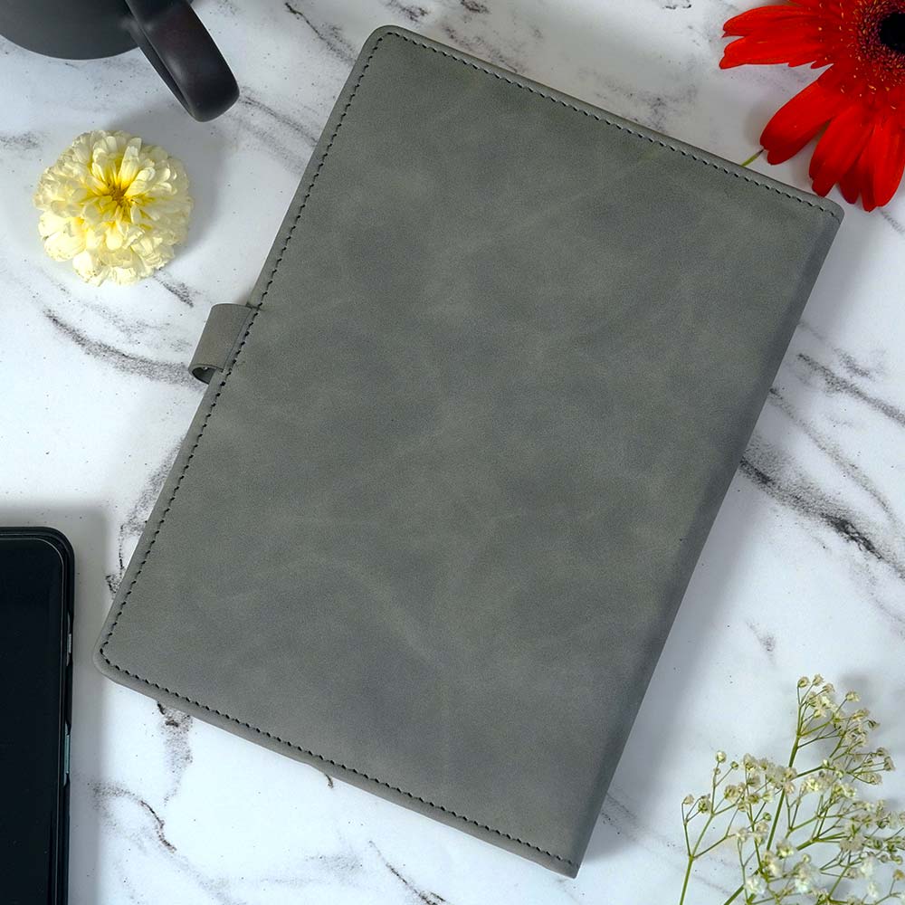 Exclusive Diary With Flip Strap Closure - Gray - Image 3