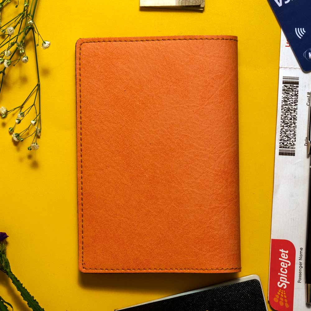 Personalized Leather Passport Cover With Name & Charm - Light Pink - Image 4