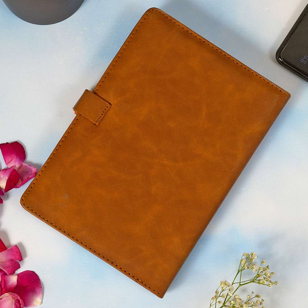 Exclusive Diary With Flip Strap Closure - Brown - Image 2
