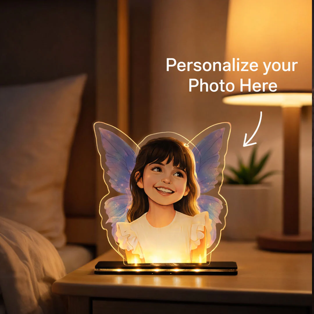 Fairy Glow – Personalized Kids Cartoon Acrylic LED Lamp - Image 2