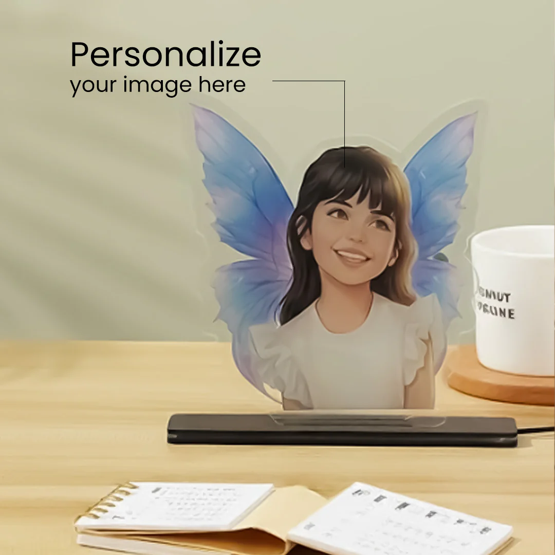 Fairy Glow – Personalized Kids Cartoon Acrylic LED Lamp - Image 4