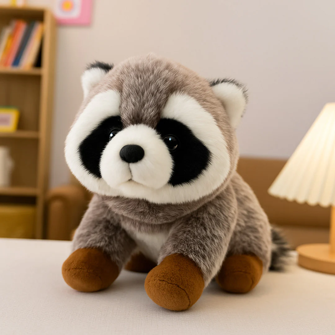 Fluffy Raccoon Plush Toy