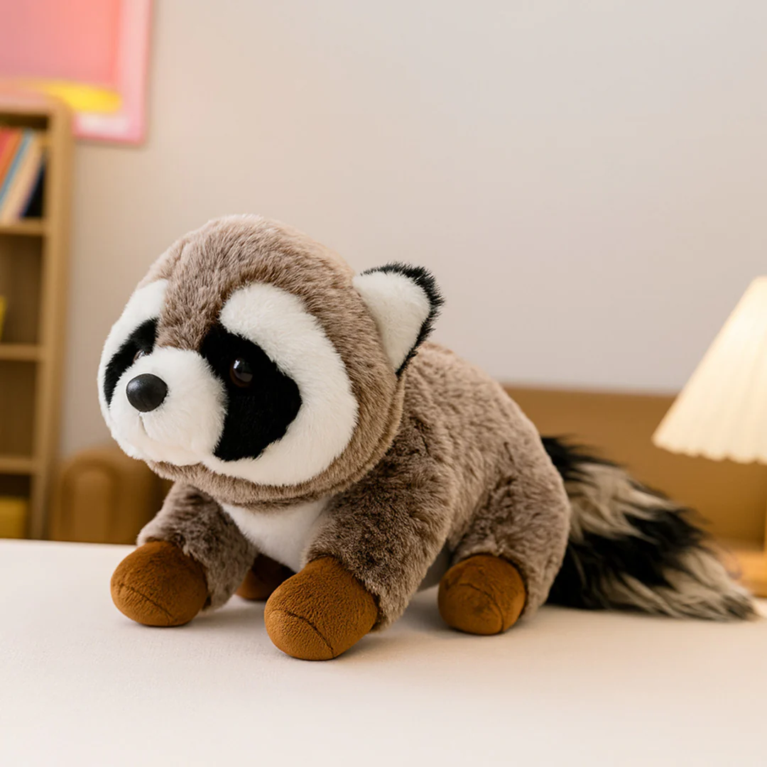Fluffy Raccoon Plush Toy - Image 3