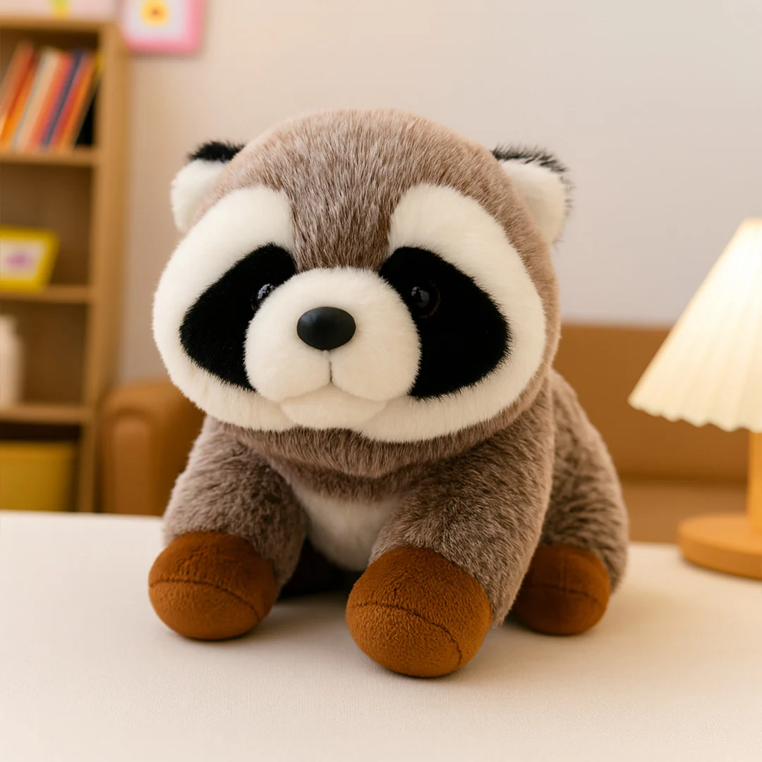 Fluffy Raccoon Plush Toy - Image 4