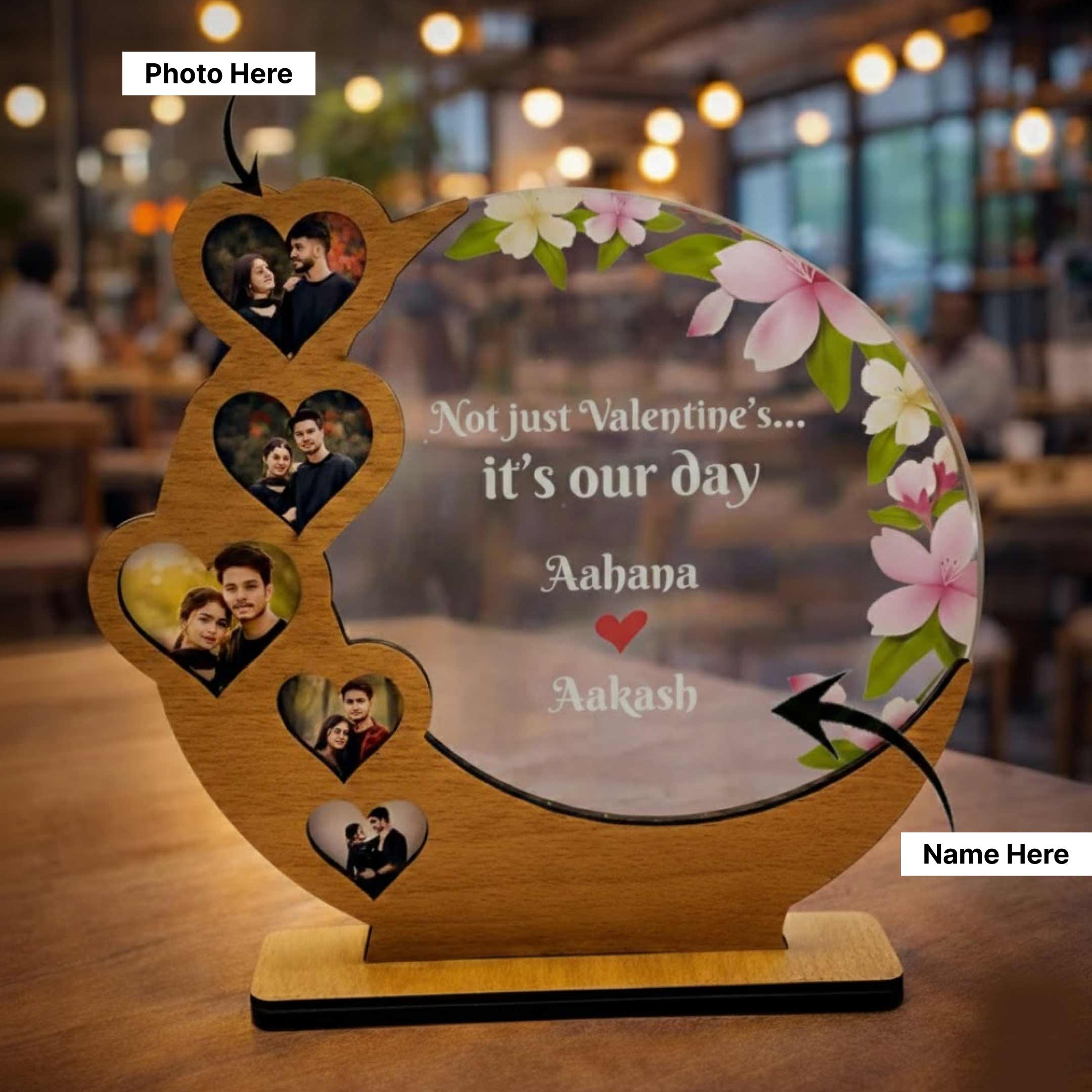 Forever Moments – Personalized Wooden Acrylic Table Frame - Image 2