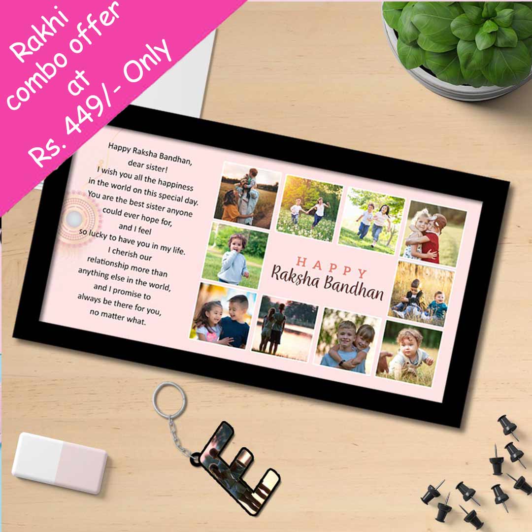 Photo Collage Frame- Return Gifts for Sister-6 x 12 inch