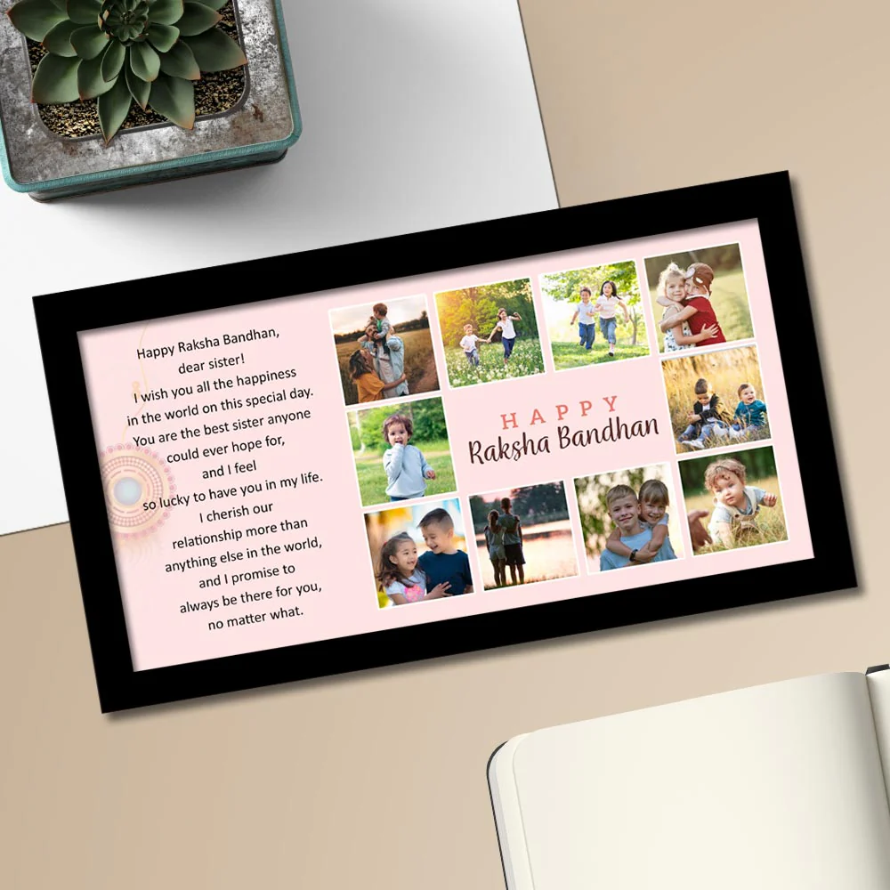 Photo Collage Frame- Return Gifts for Sister-6 x 12 inch - Image 2