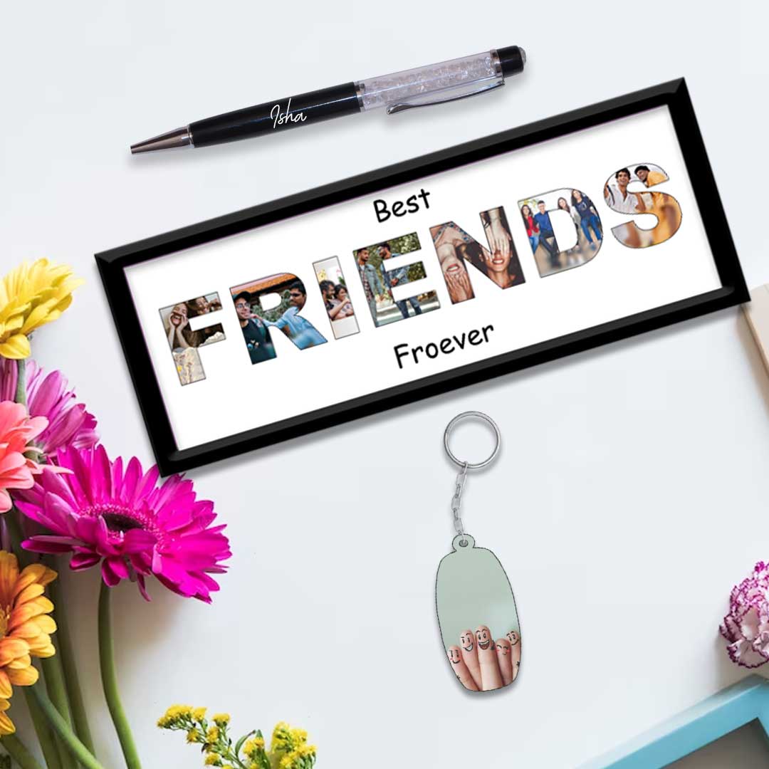 Friends Frame, Pen & Keychain Gift Combo