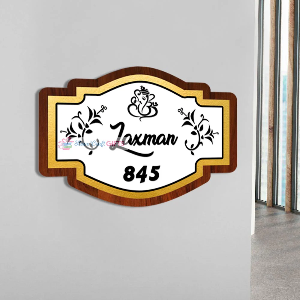 Ganesha Wooden Home Name Plates-12x15" - Image 3