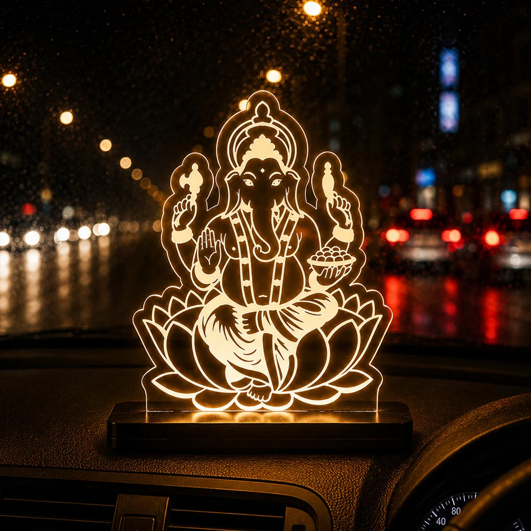 Ganpati Car Dashboard Lamp - Image 3