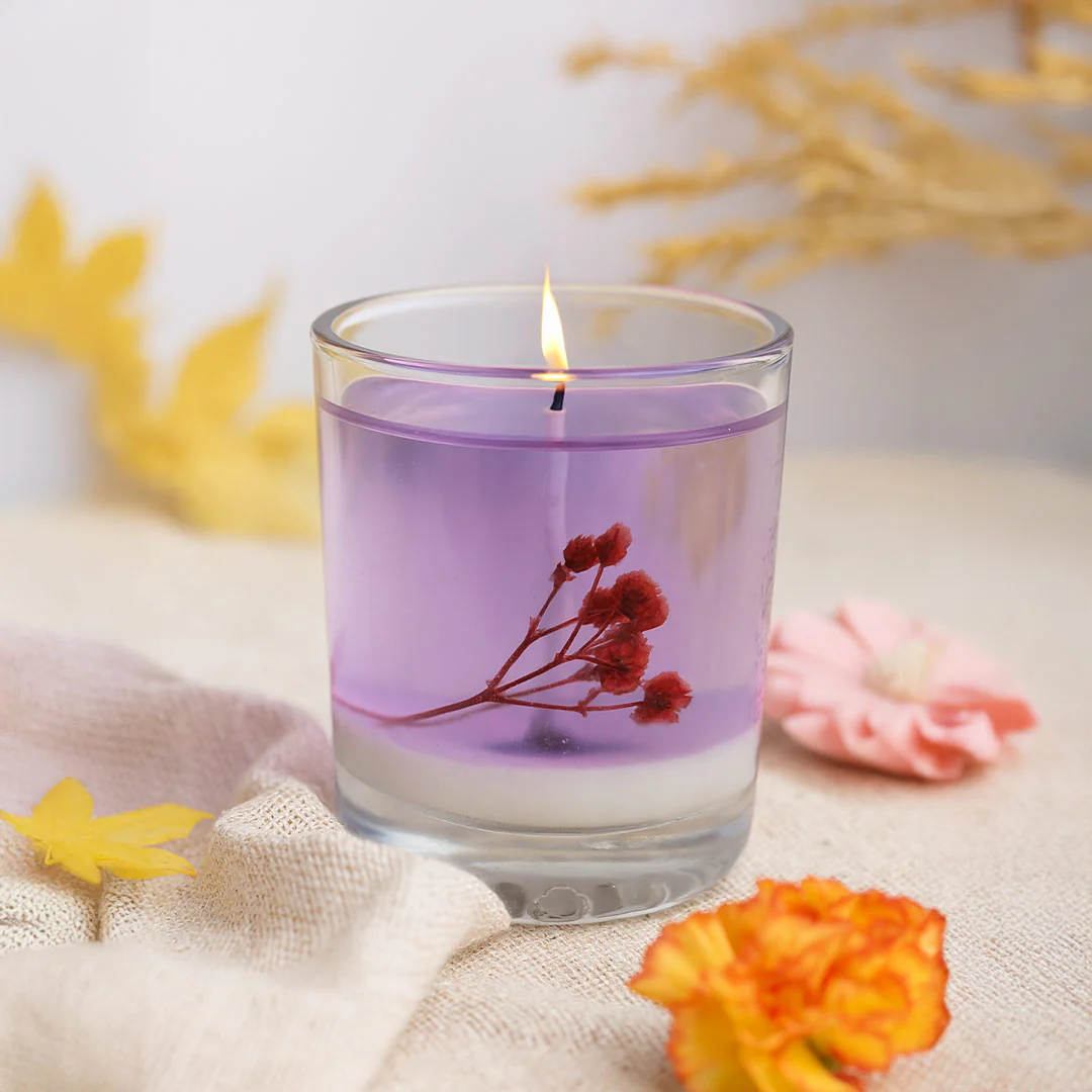 Glass Jar Gel Wax Candle - Image 3