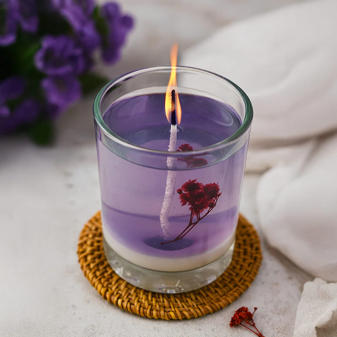Glass Jar Gel Wax Candle - Image 4