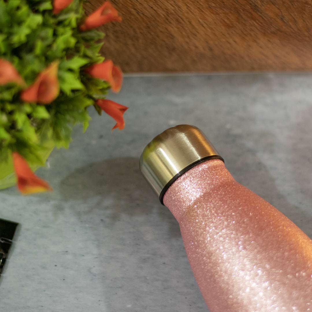 Glitter Finish Personalized Stainless Steel Water Bottle(500 ml) - Image 9