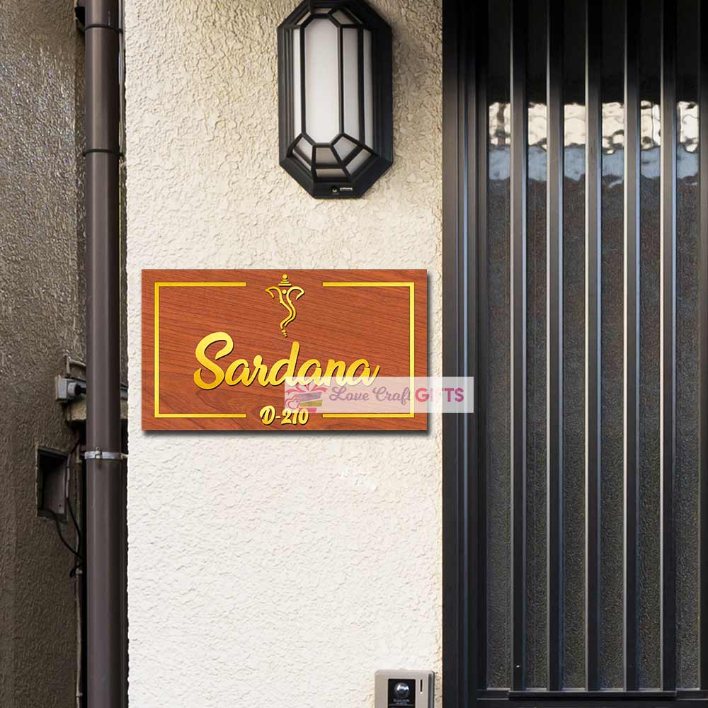 Grandeur Wooden Home Name Plates - Image 2