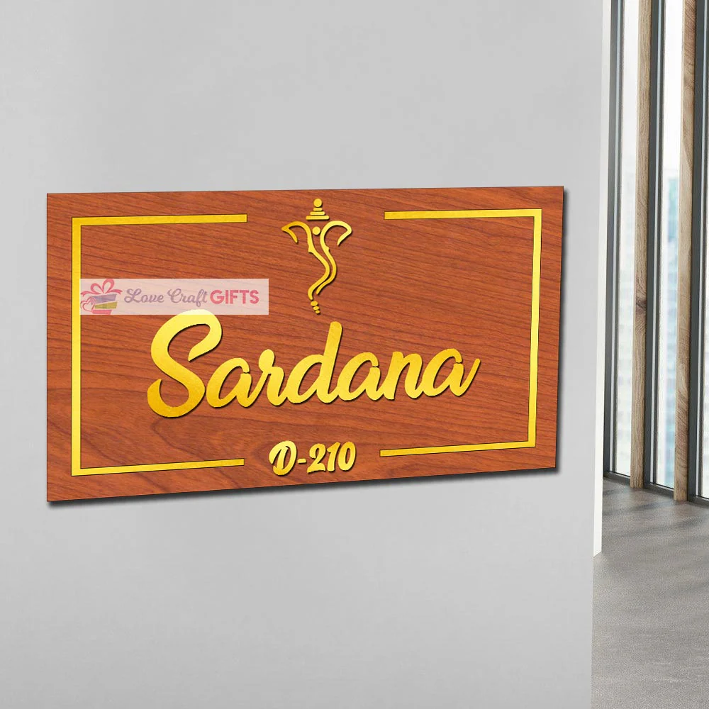 Grandeur Wooden Home Name Plates - Image 3