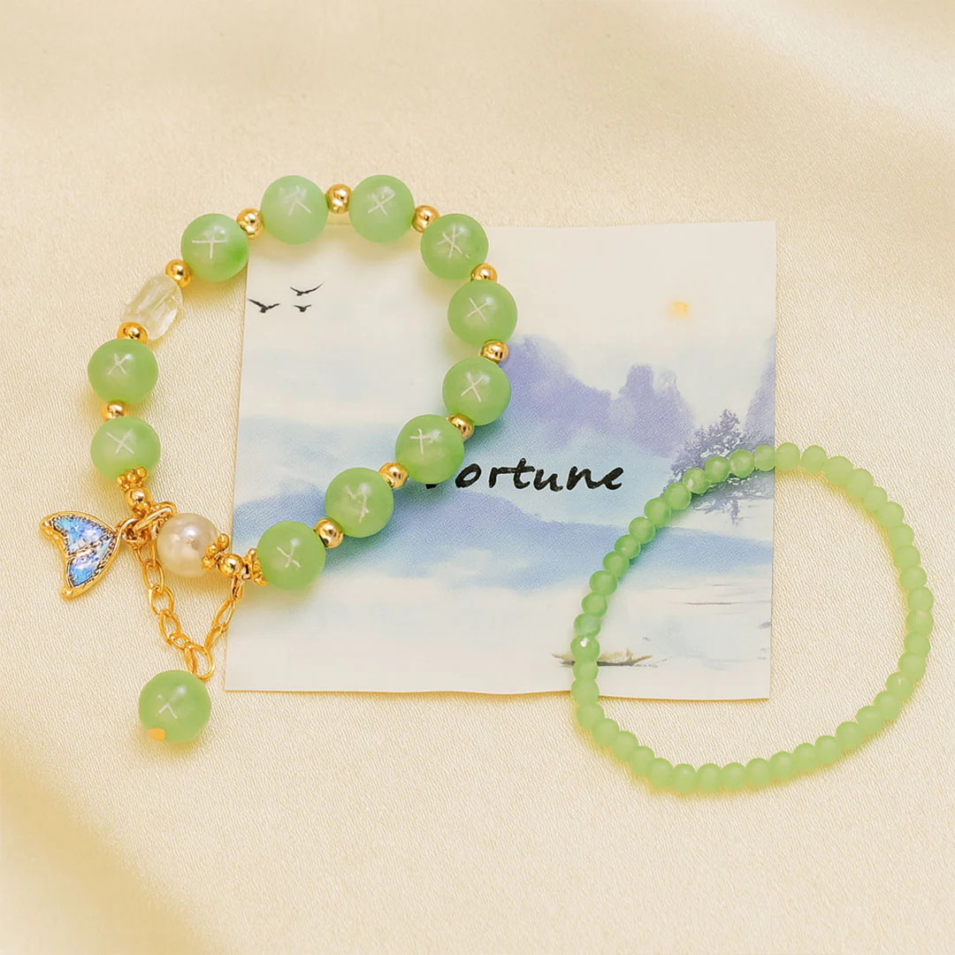 Green Bead Bracelet Gift Box - Image 3