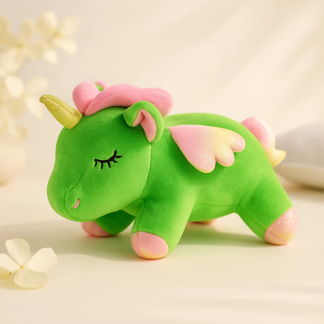 Green Unicorn Plush Toy - Image 4