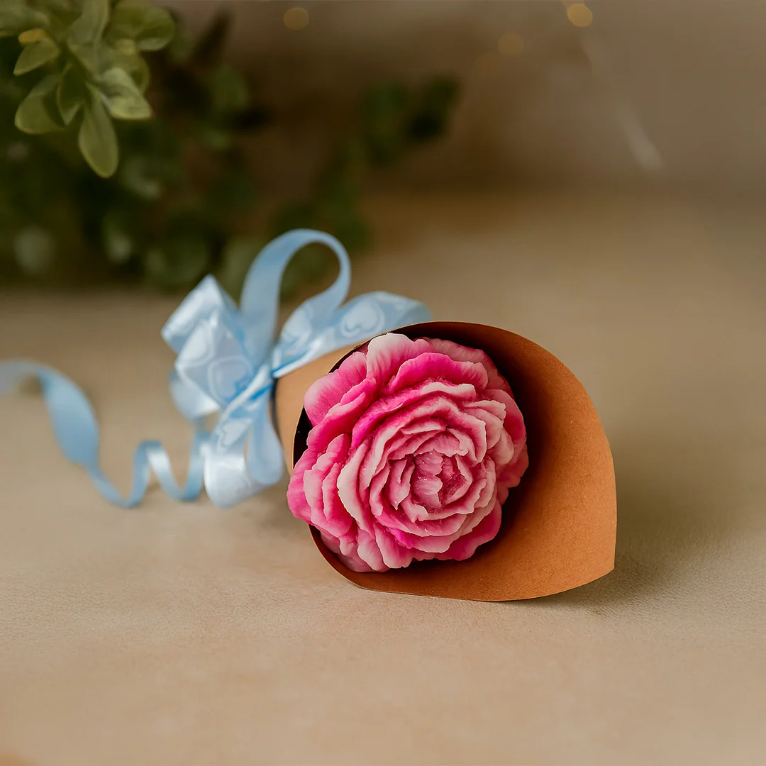 Handcrafted Flower Candle - Image 2