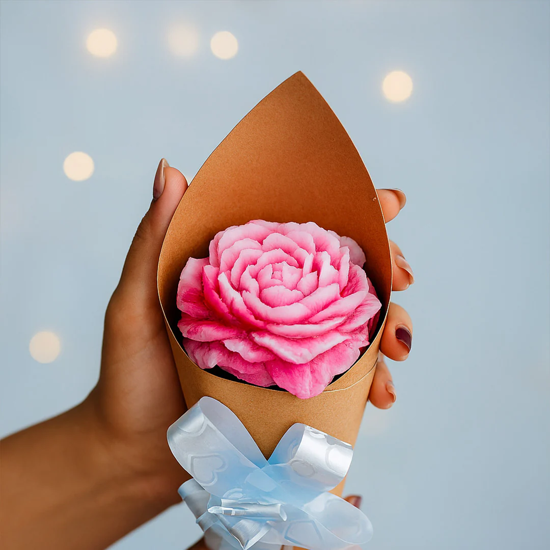 Handcrafted Flower Candle - Image 3