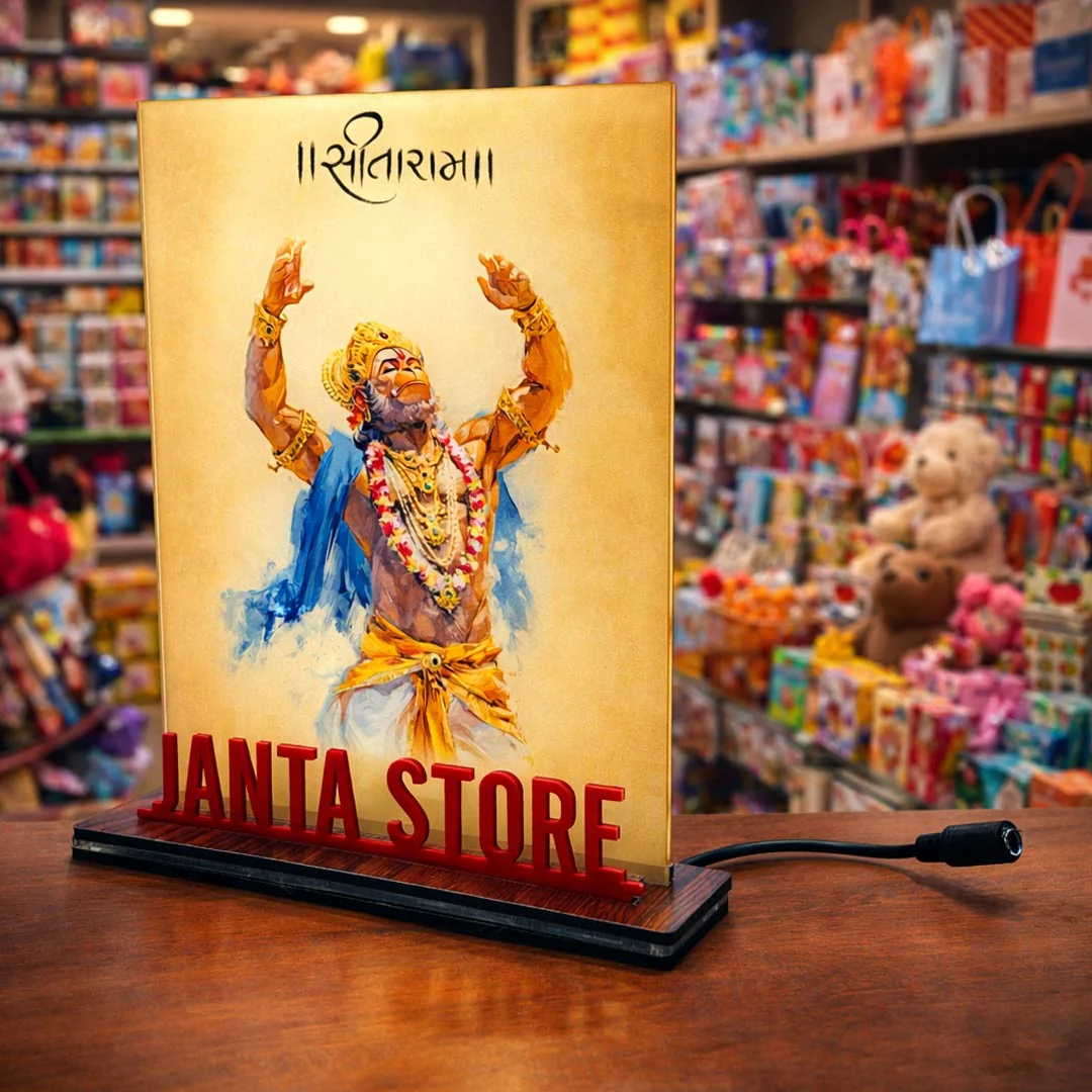 Hanuman Ji Acrylic LED Lamp (6×8") - Image 5