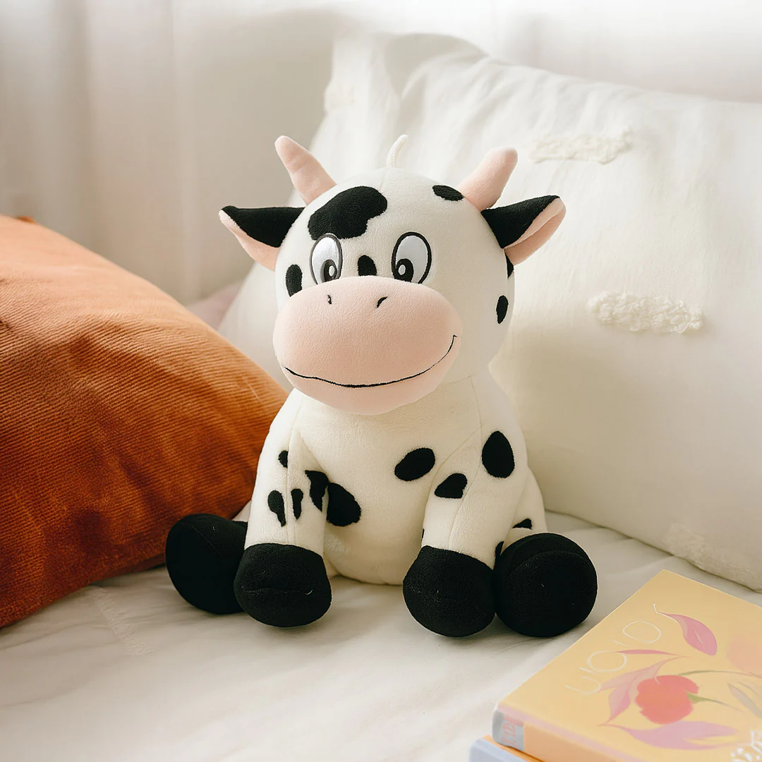 Happy Cow Plush Toy – Soft & Spotted - Image 3