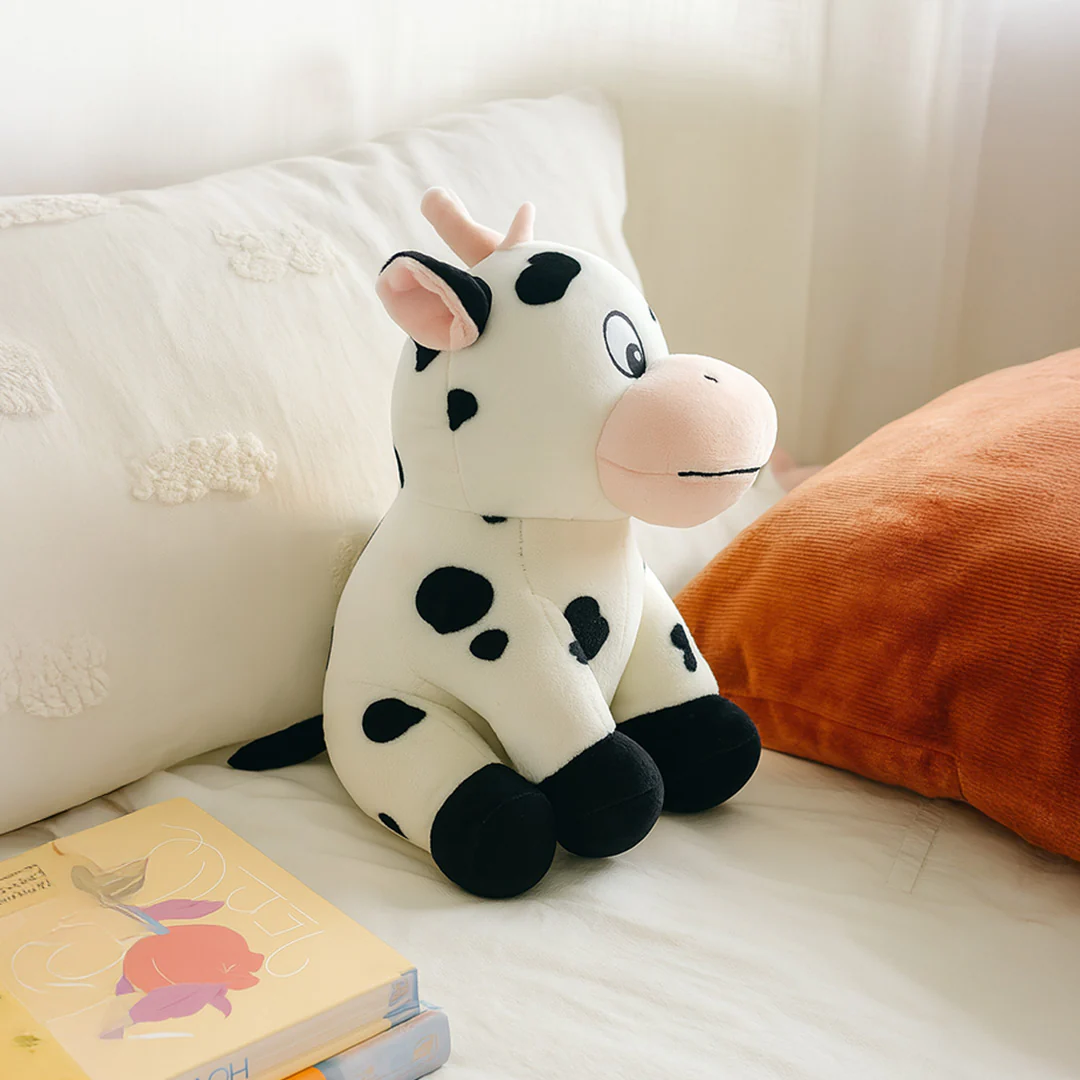 Happy Cow Plush Toy – Soft & Spotted - Image 4