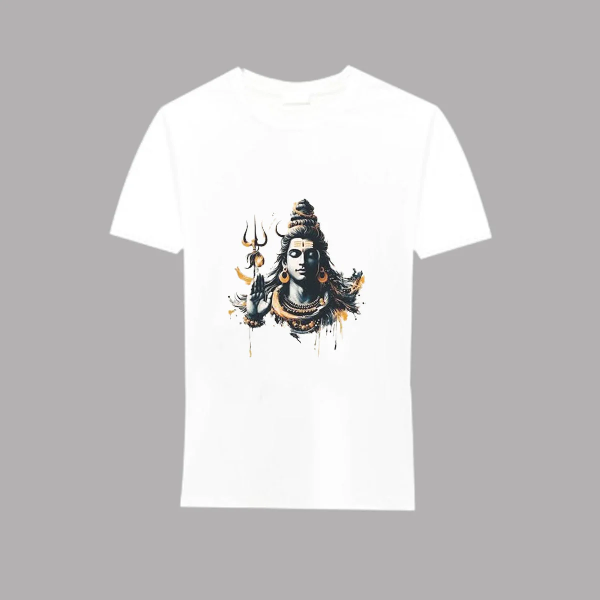 Har Har Mahadev Printed WhiteT-Shirt - Image 3