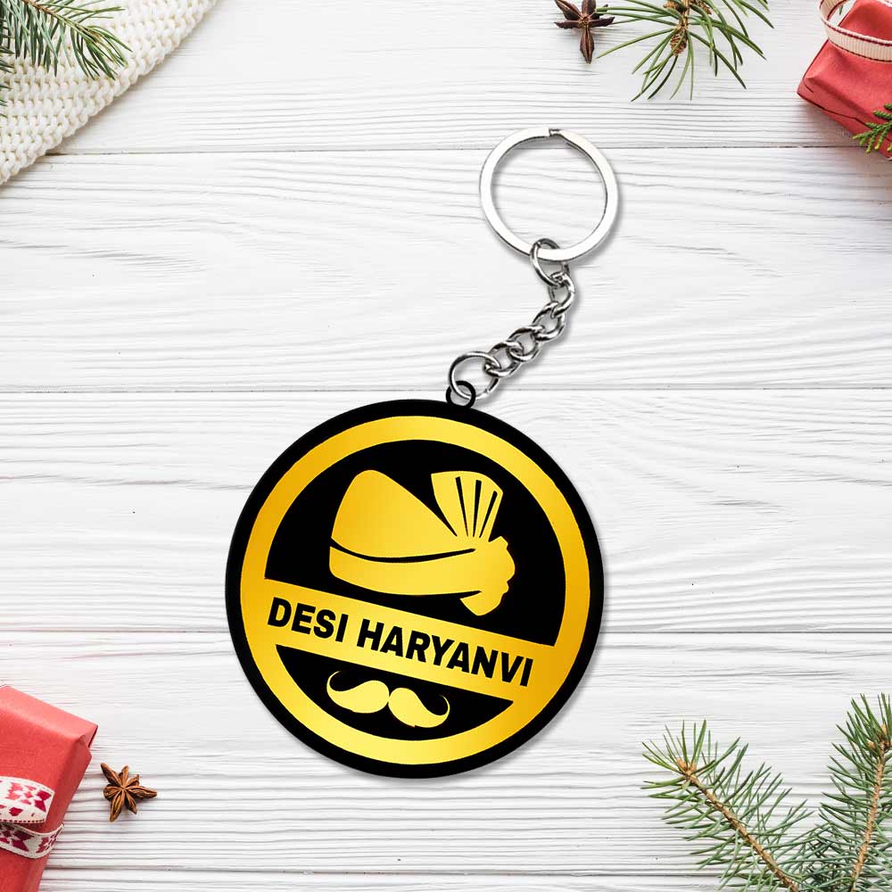 Haryanvi Logo Keychain | Best Haryanvi Keyrings - Image 2
