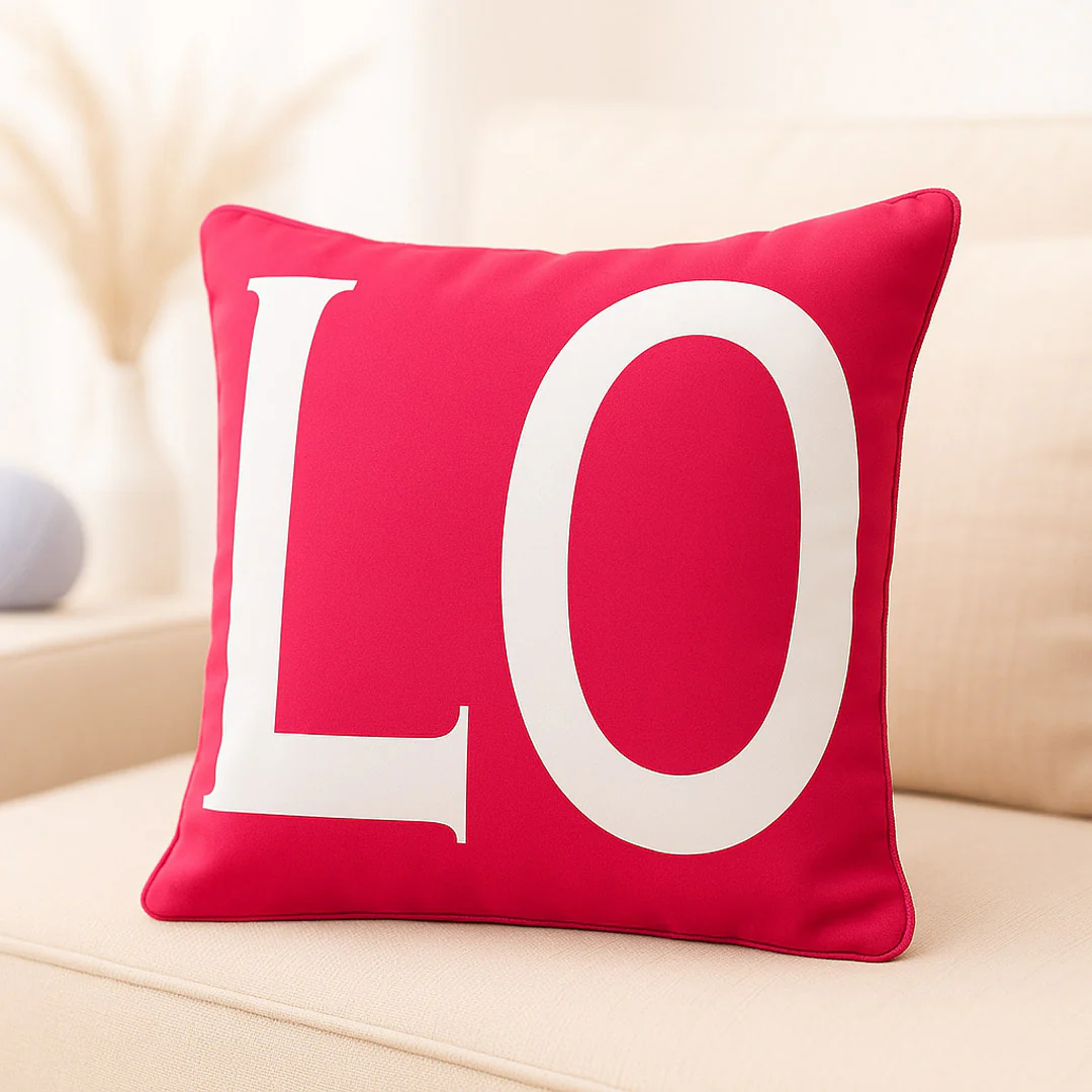 LOVE Letter Reversible Cushion - Image 2