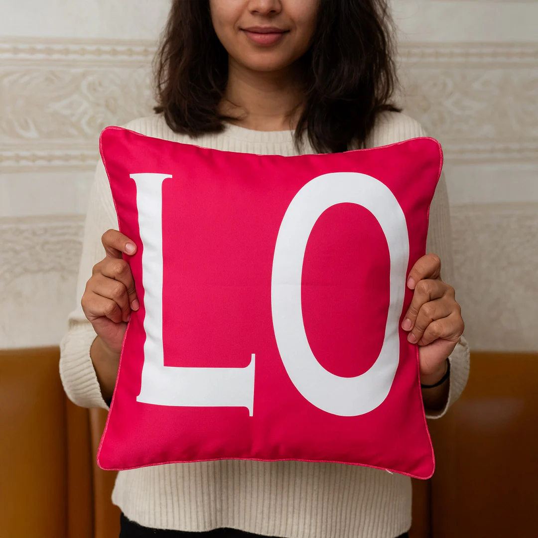 LOVE Letter Reversible Cushion - Image 4