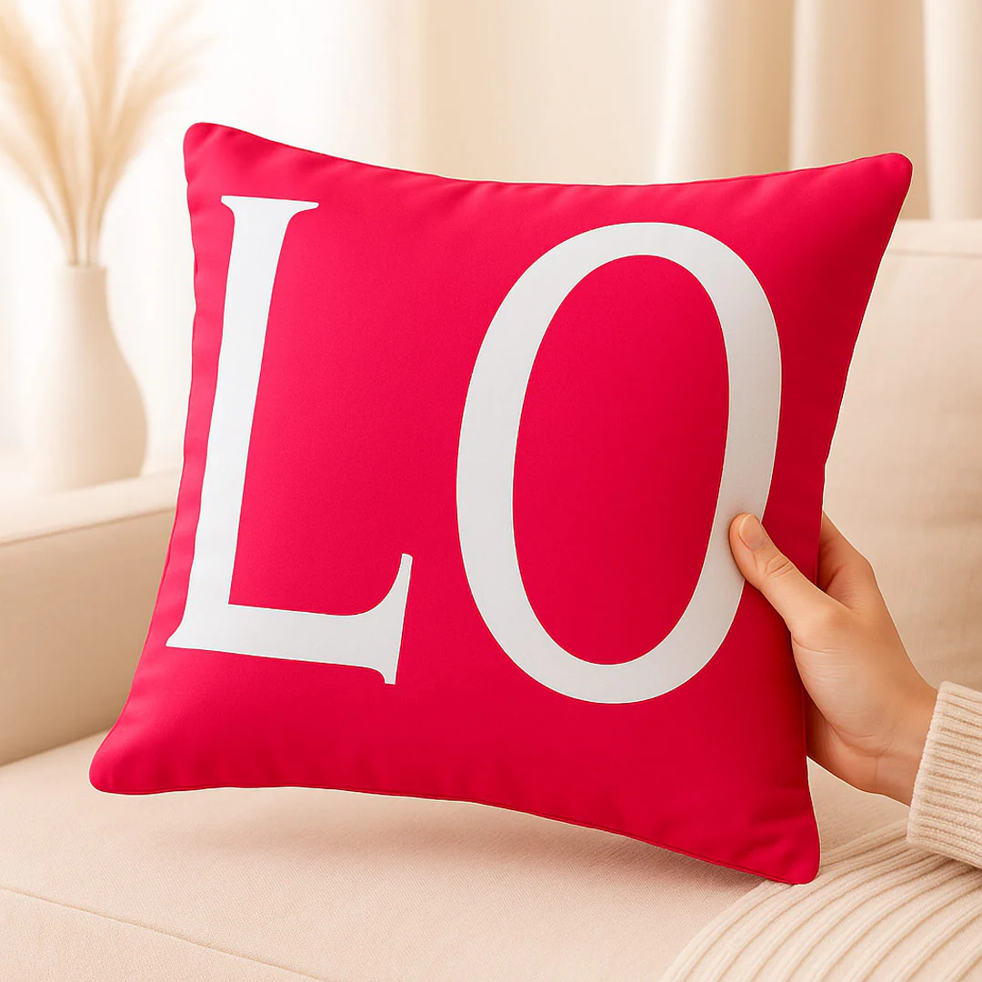 LOVE Letter Reversible Cushion - Image 5