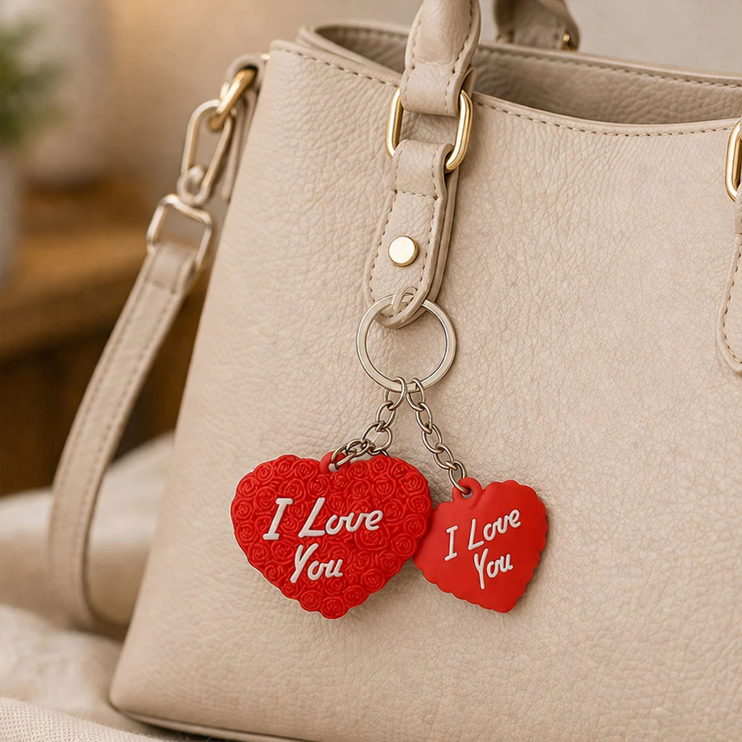 I Love You Heart Couple Keychain Set | Couples & Valentine’s Day - Image 2