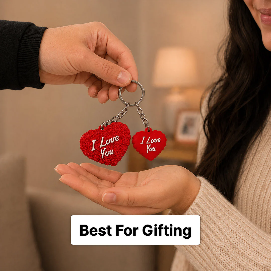 I Love You Heart Couple Keychain Set | Couples & Valentine’s Day - Image 3