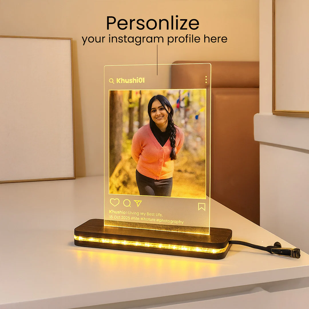 Instagram Profile Acrylic Photo Lamp - Image 2