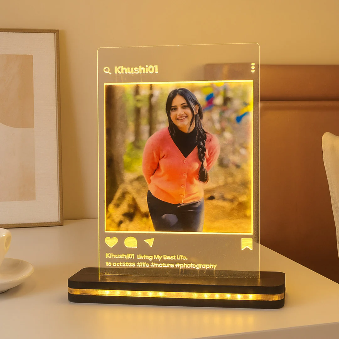 Instagram Profile Acrylic Photo Lamp - Image 4