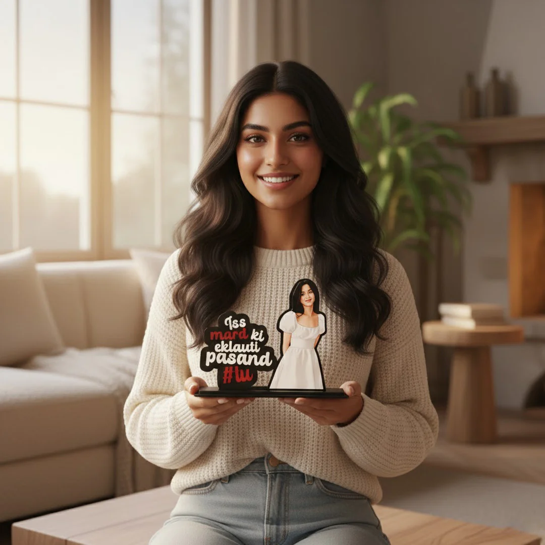 Iss Mard Ki Eklauti Pasand – Personalized Illustrated Standee-10x7" - Image 6