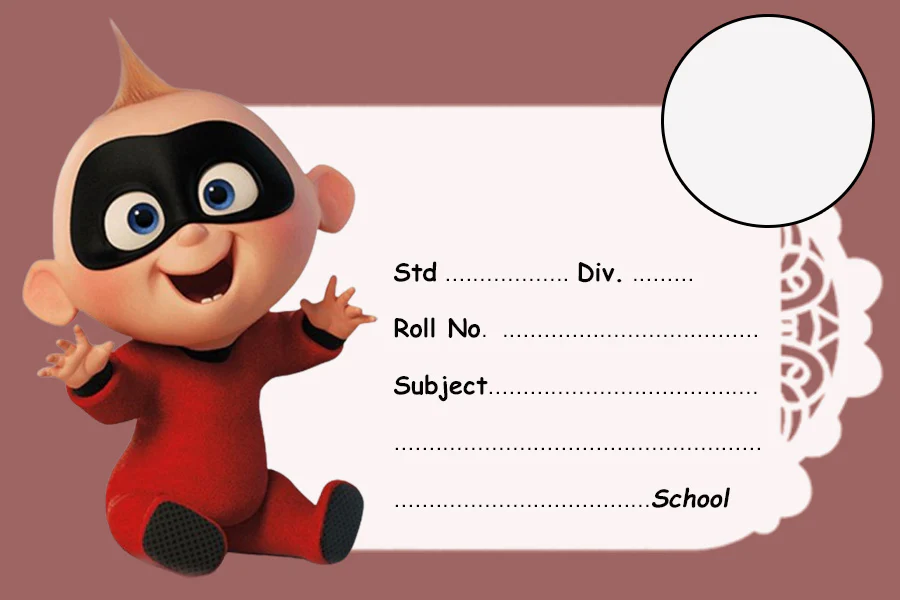 Jack Jack Parr Personalised  Notebook Name Slips|12x18" Sheet with 36 Labels