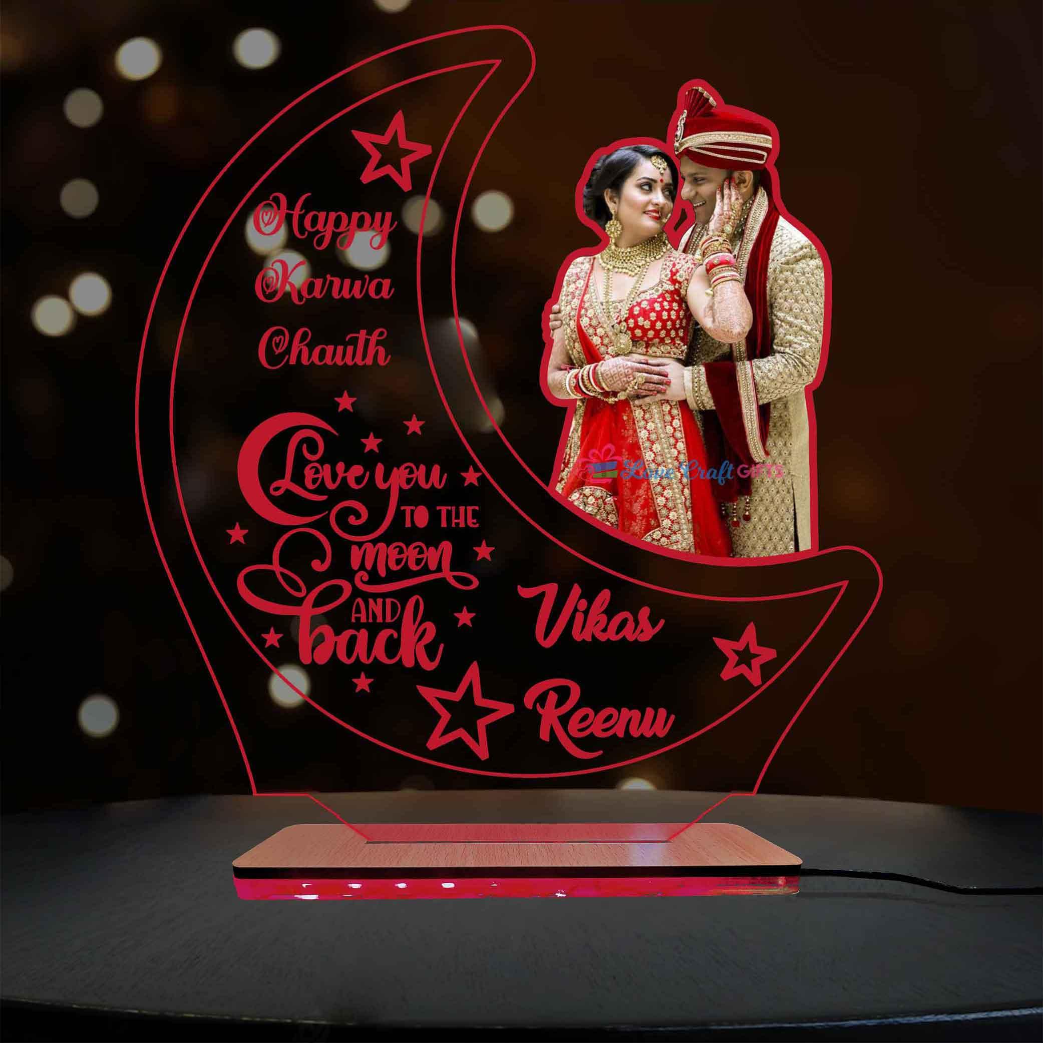 Acrylic Multi-Led Table Lamp For Karwa Chauth - Image 2