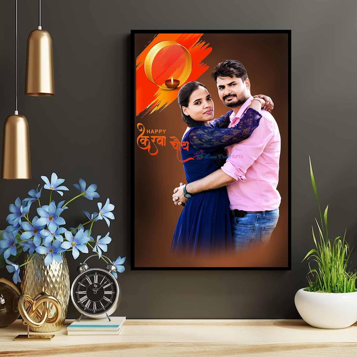 KARWA CHAUTH SPECIAL OIL SMUDGE PAINTING