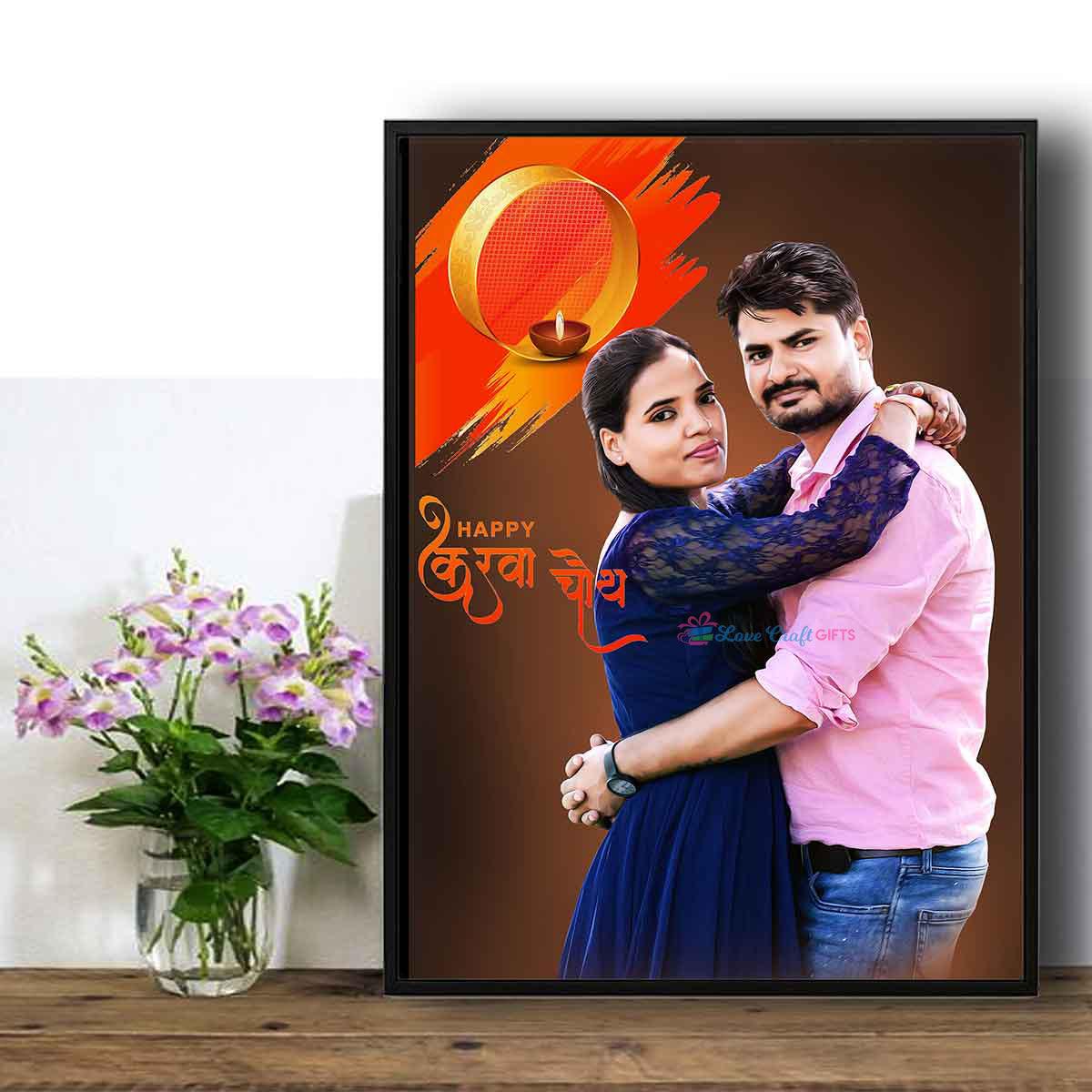 KARWA CHAUTH SPECIAL OIL SMUDGE PAINTING - Image 2