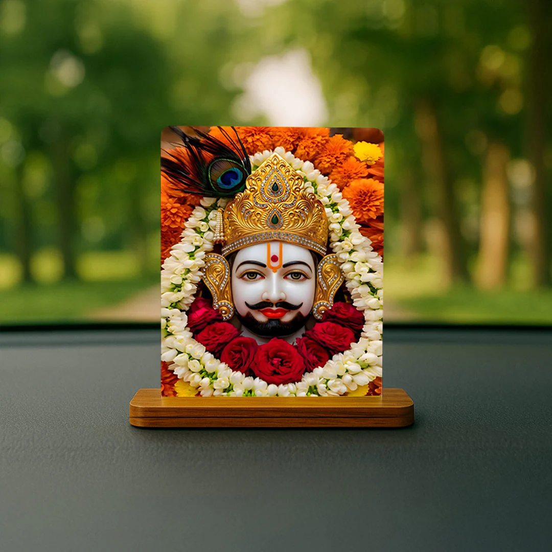 Khatu Shyam Ji Acrylic Car Dashboard Stand-2.5×3.5" - Image 4