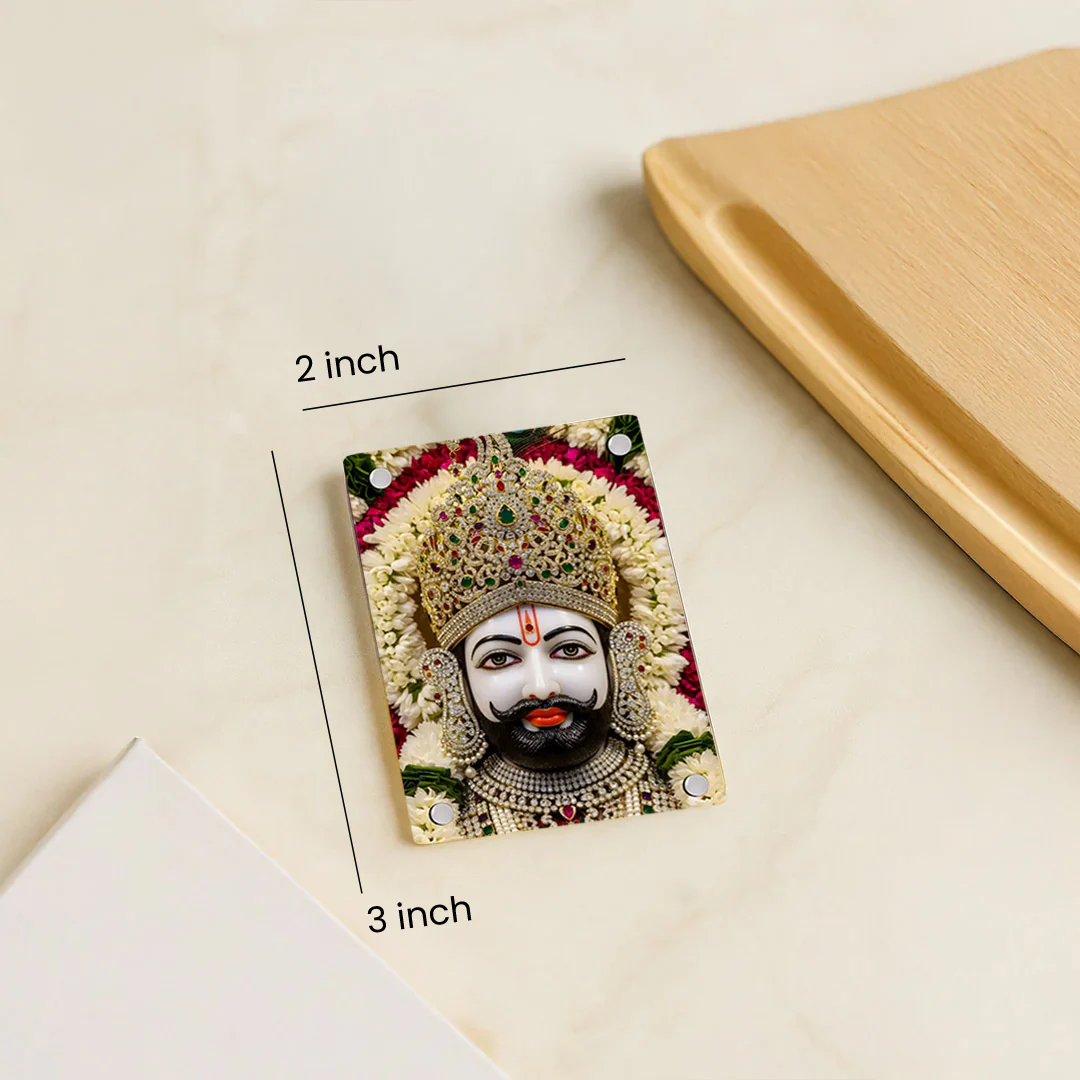 Khatu Shyam Ji Acrylic Magnet | 2×3" - Image 2